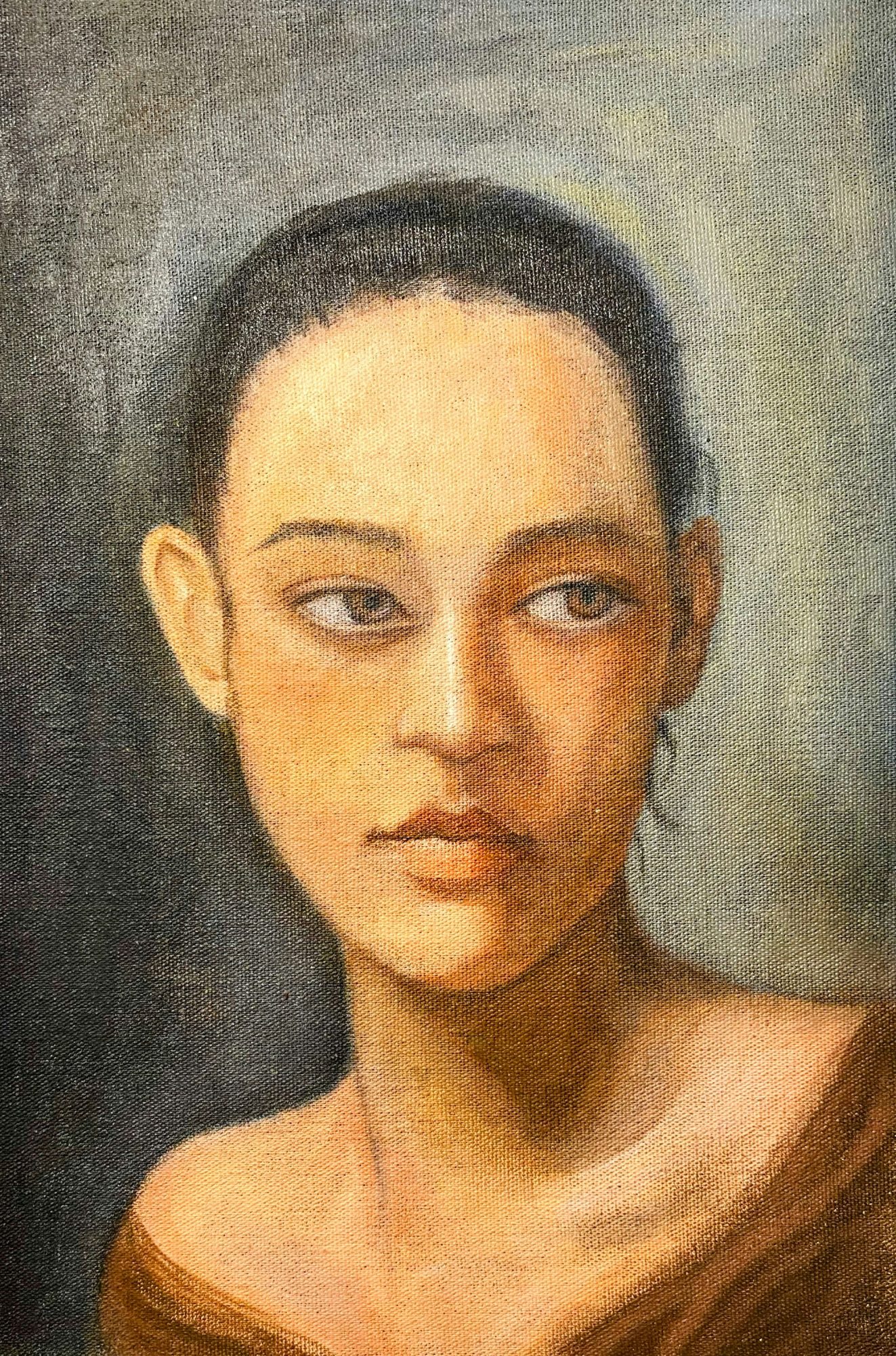 Jeune femme au regard doux — Peinture
